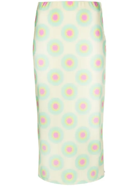 Sportmax graphic-print midi skirt