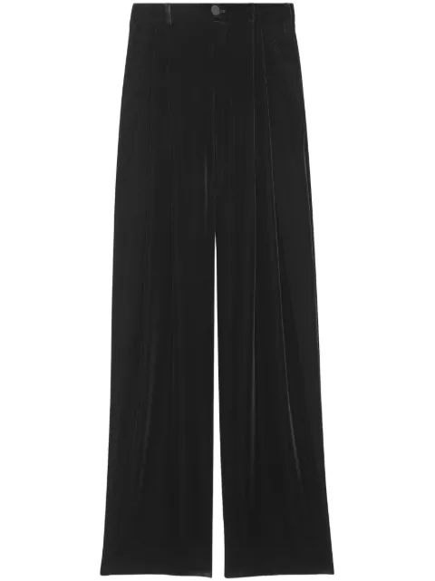 Saint Laurent velvet wide-leg trousers