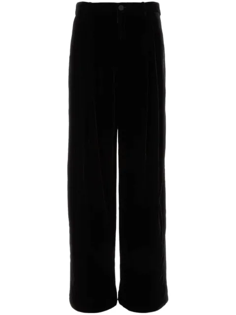 Saint Laurent velvet wide-leg trousers