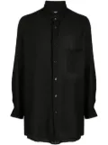 Yohji Yamamoto pointed-collar button-up shirt - Black