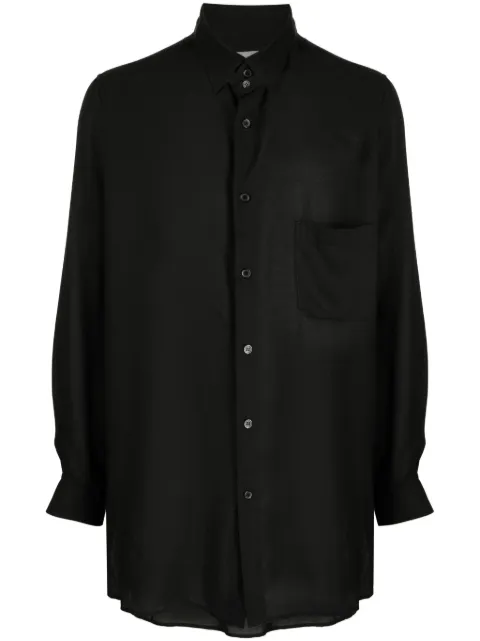 Yohji Yamamoto chemise boutonnée à col pointu