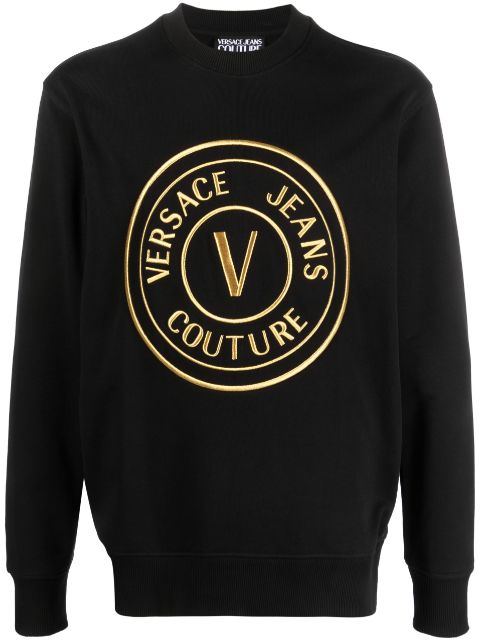 Versace Jeans Couture embroidered-logo cotton sweatshirt Men