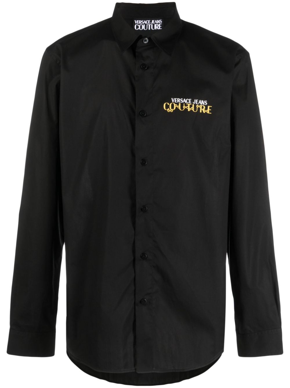 Versace Jeans Couture logo-print cotton shirt - Black