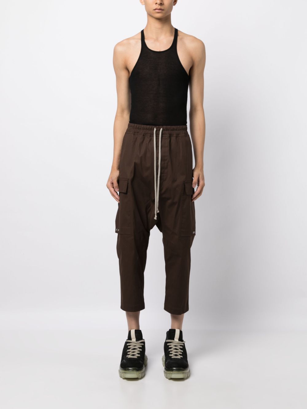 Rick Owens Broek met elastische taille - Bruin