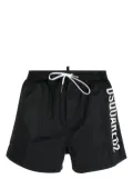 DSQUARED2 Technicolor Boxer drawstring swim shorts - Black