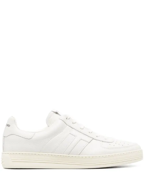 Baskets en cuir à patch logo - TOM FORD - Modalova