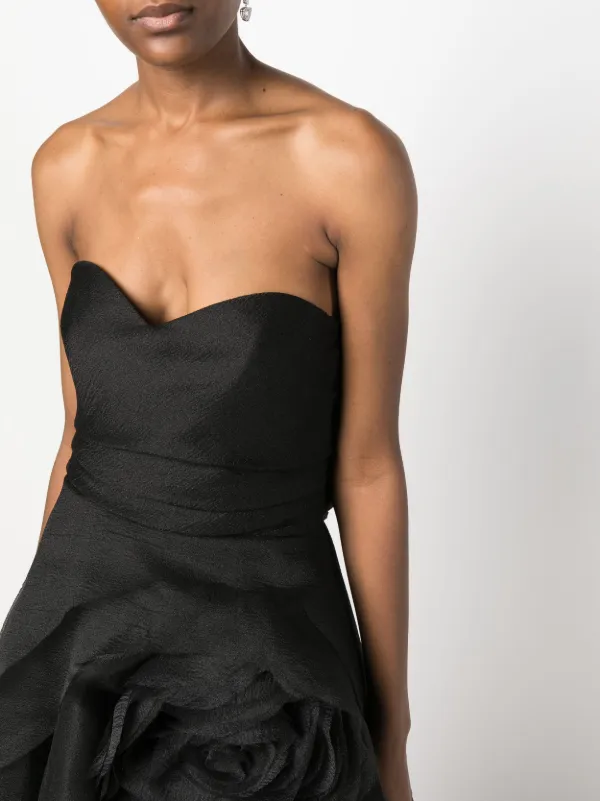 knee length dresses for ladies Rent Nobody's Child Black Organza Sadie Midi Dress