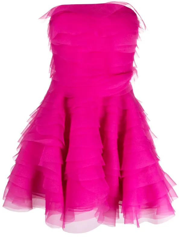 open lace back dress Lucca One Shoulder Organza Bodycon Mini Dress main image 1