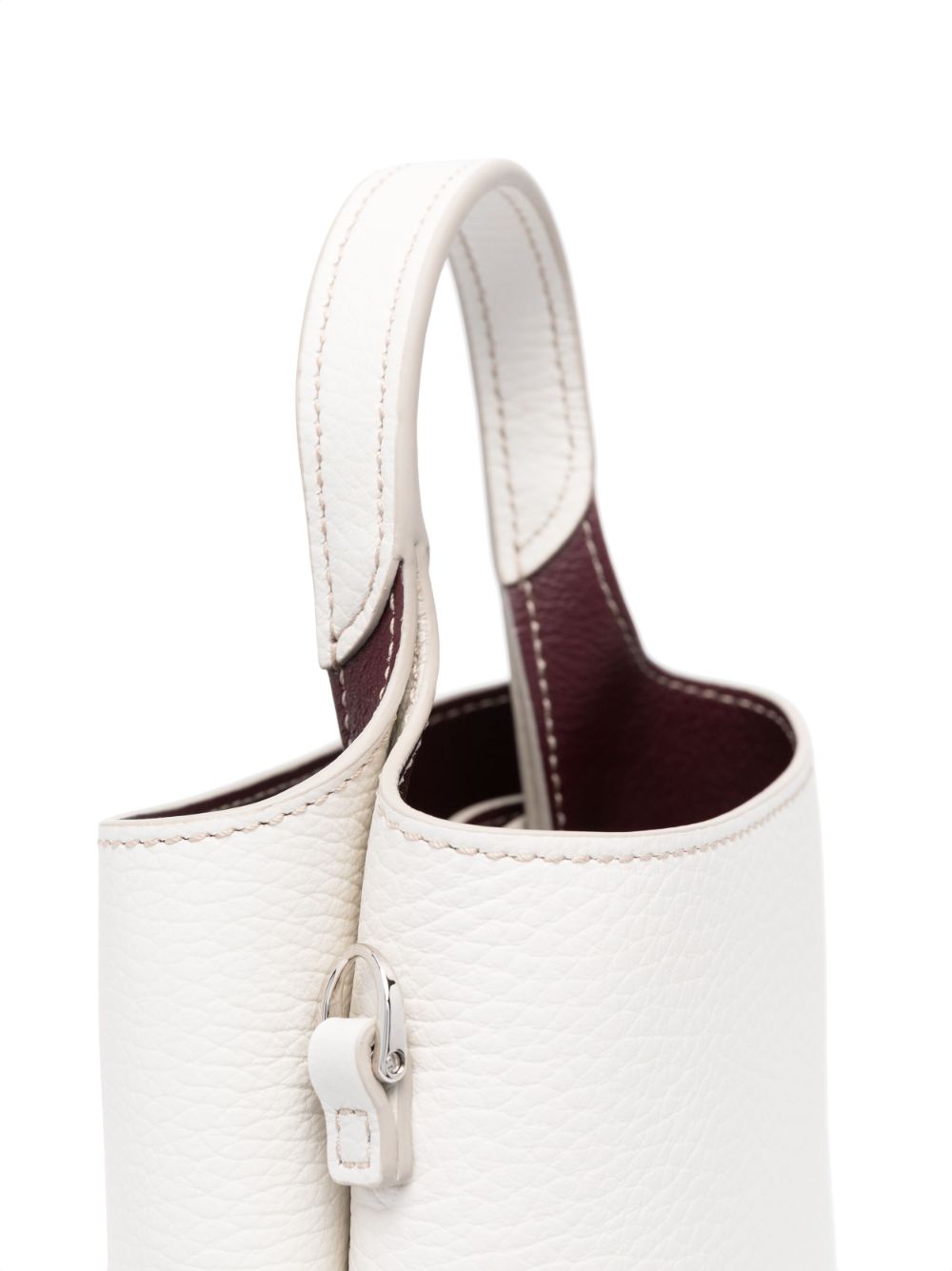 Shop Tod's Debossed-logo Leather Mini Bag In White
