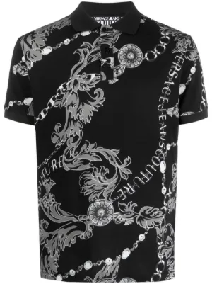 VERSACE JEANS COUTURE Cotton Watercolour Couture Black/Gold