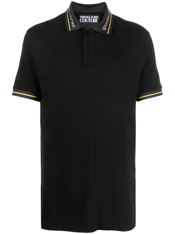 Versace Jeans Couture logo print Collar Polo Shirt Farfetch