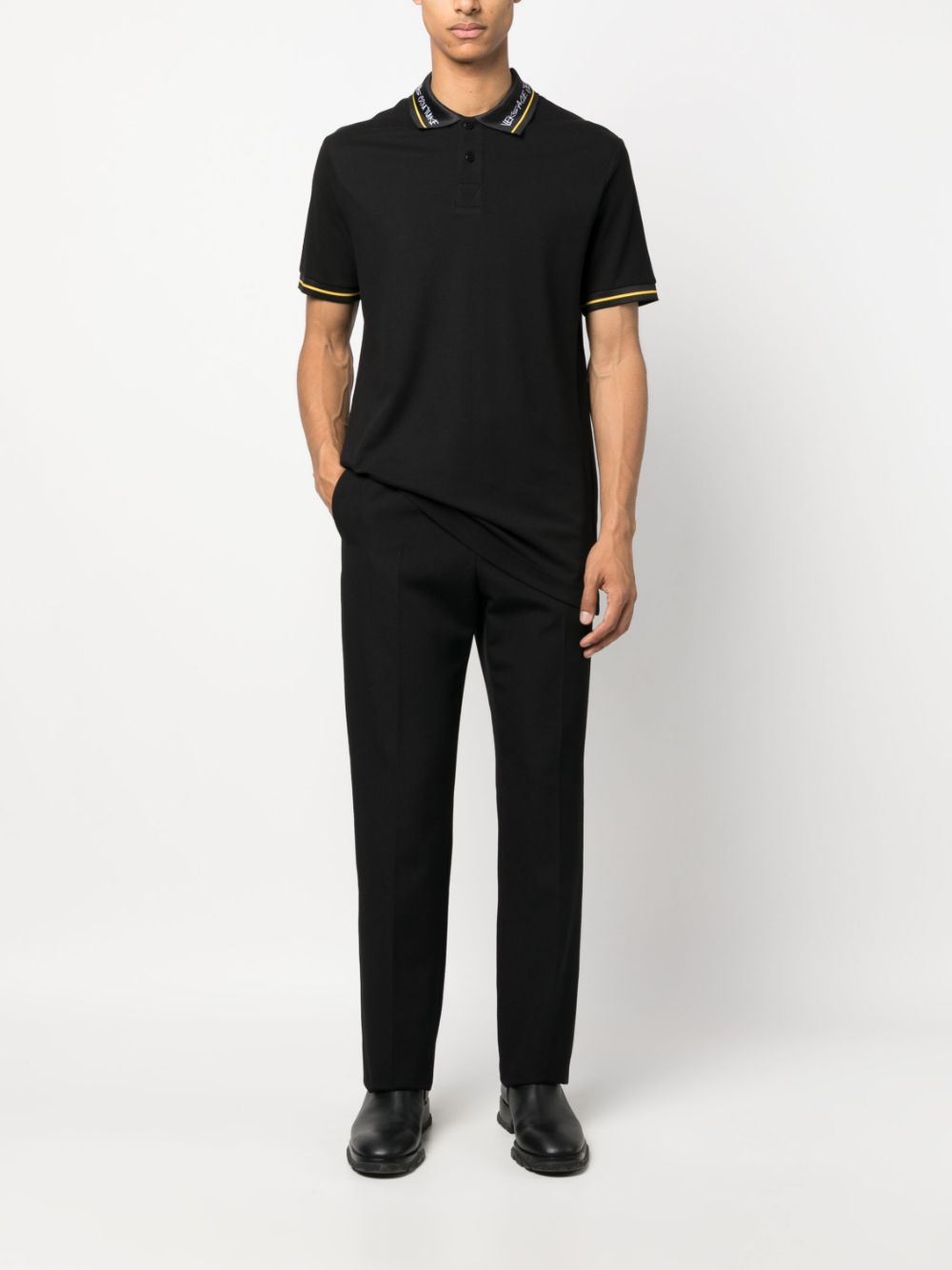 Versace Jeans Couture logo-print Collar Polo Shirt - Farfetch