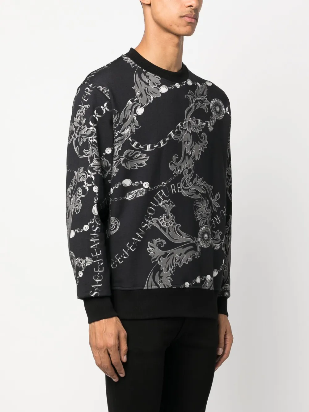 Versace Jeans Couture Pet met barok patroon Zwart