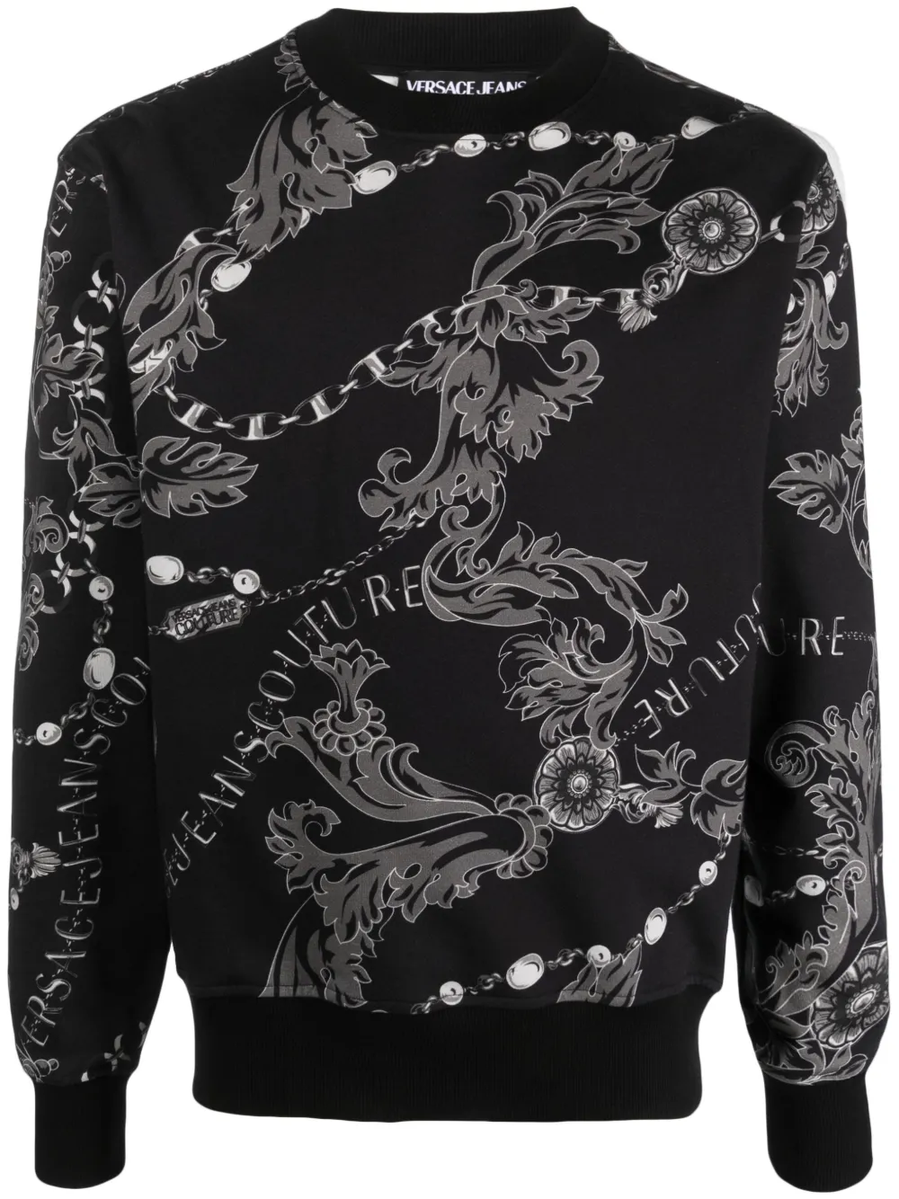 Versace Jeans Couture Pet met barok patroon Zwart