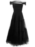 Ana Radu off-shoulder fluted maxi dress - Black