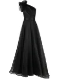 Ana Radu one-shoulder organza maxi dress - Black