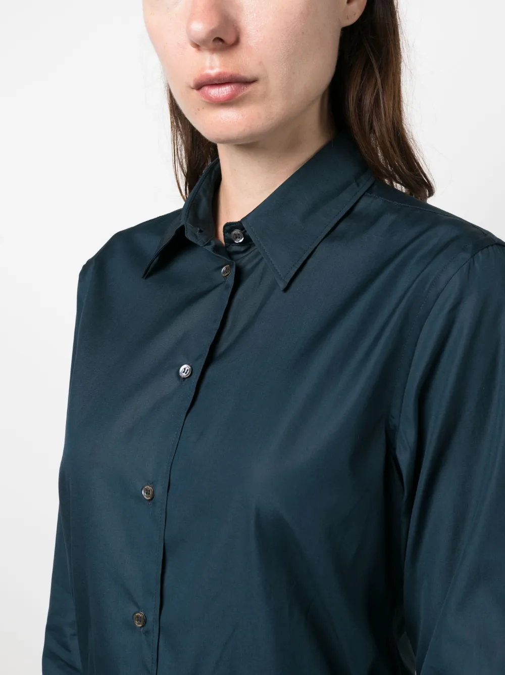 ASPESI Button-up blouse Blauw