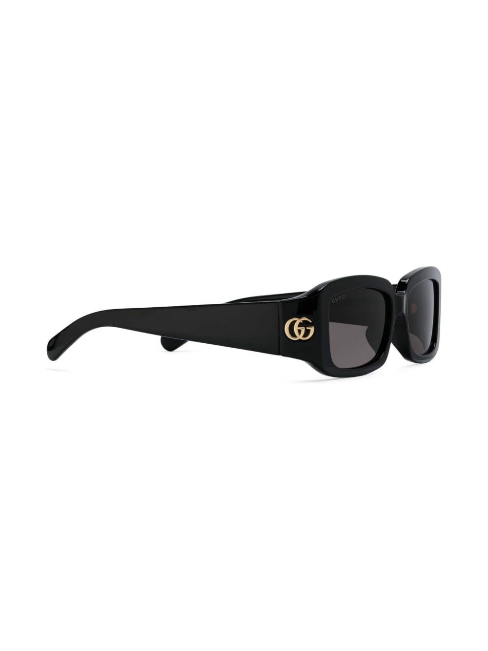 Gucci Eyewear Double G rectangle-frame sunglasses - Zwart