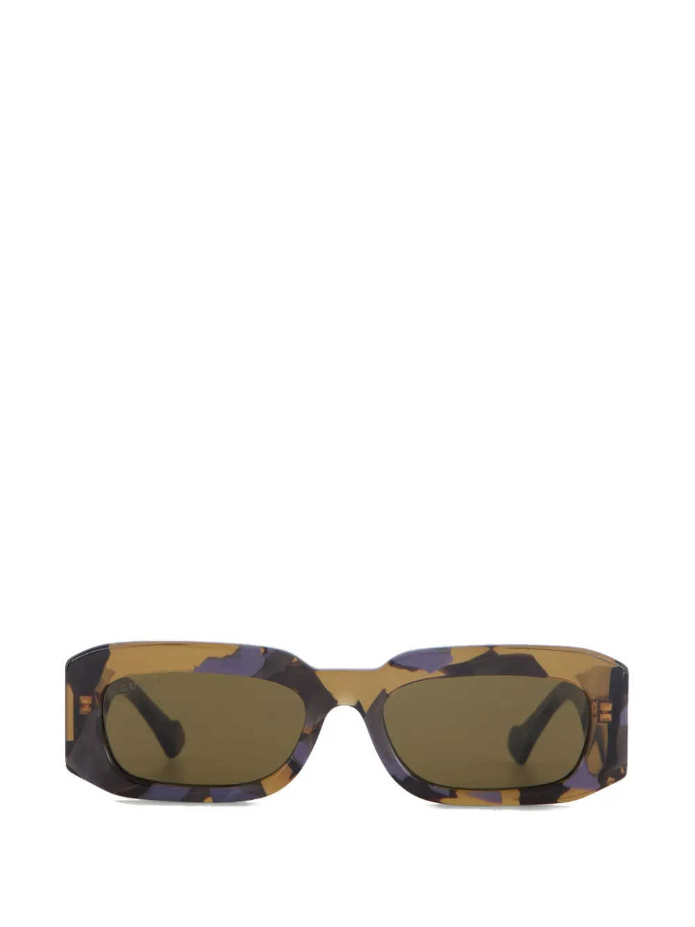 Gucci Eyewear Sonnenbrille mit eckigem Gestell - Braun