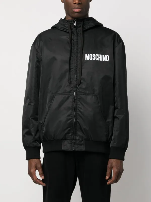 Moschino Teddy Bear Padded Hooded Jacket Black FARFETCH AE