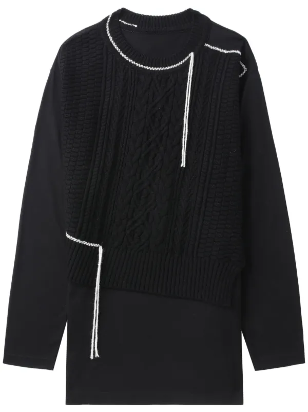 Y's decorative-stitch long-sleeve Jumper | Black | FARFETCH CA Y's decorative-stitch long-sleeve Jumper | Black | FARFETCH CA