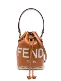 FENDI small Mon Tresor leather bucket bag - Brown