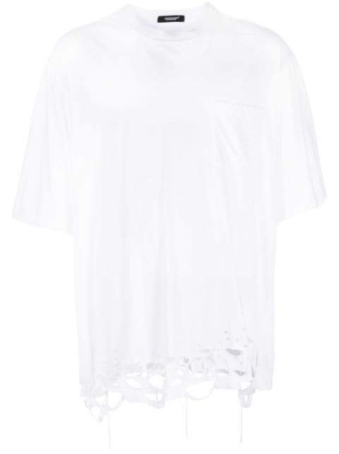 ripped-detailing cotton T-shirt 