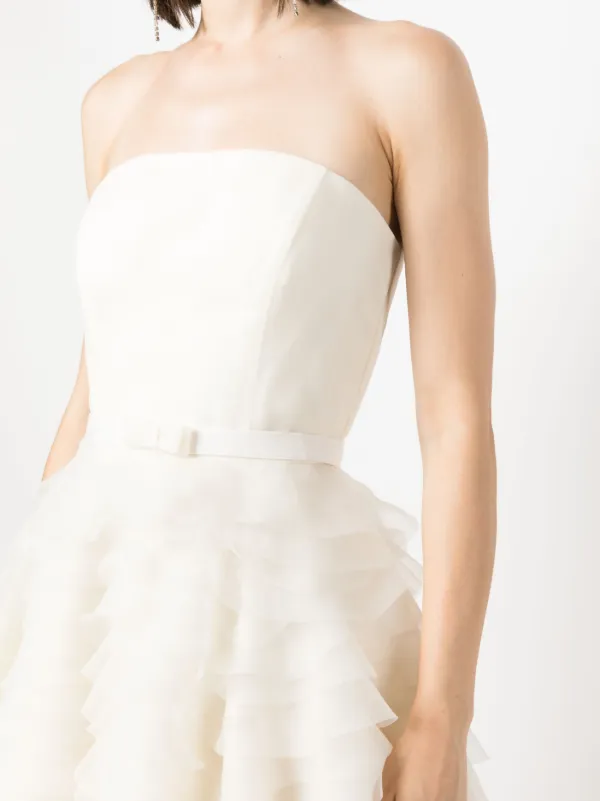 knee length dresses for ladies Strap Ruffle Corset Midi Dress