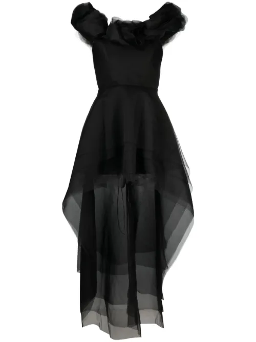 Robe courte à appliques fleurs - Ana Radu - Modalova