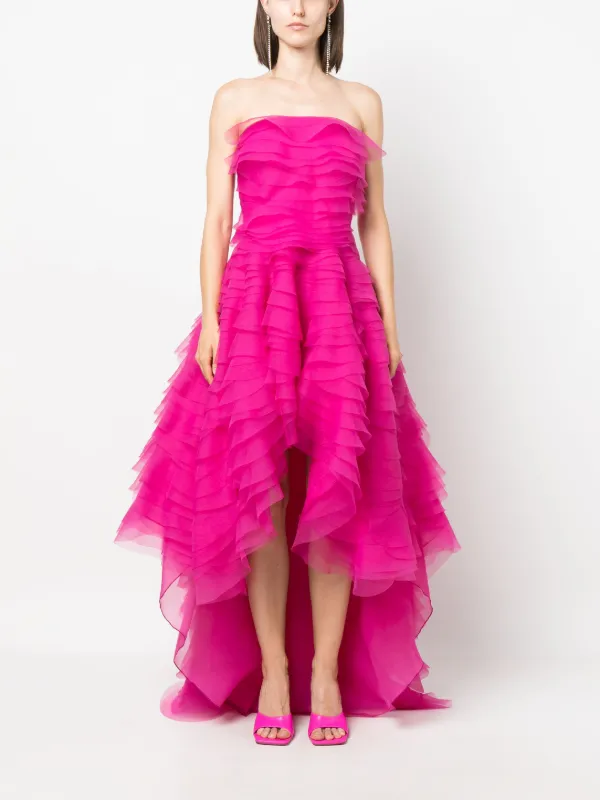 Hot pink shop high low dress