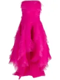 Ana Radu corset-style ruffled maxi dress - Pink