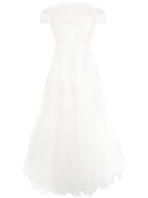 Ana Radu off-shoulder fluted maxi dress 