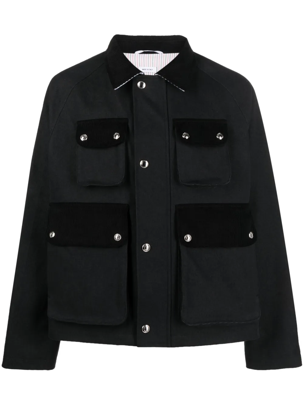 THOM BROWNE MULTI-POCKET CROPPED JACKET