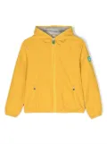 Save The Duck Kids logo-patch zip-up hooded jacket - Yellow