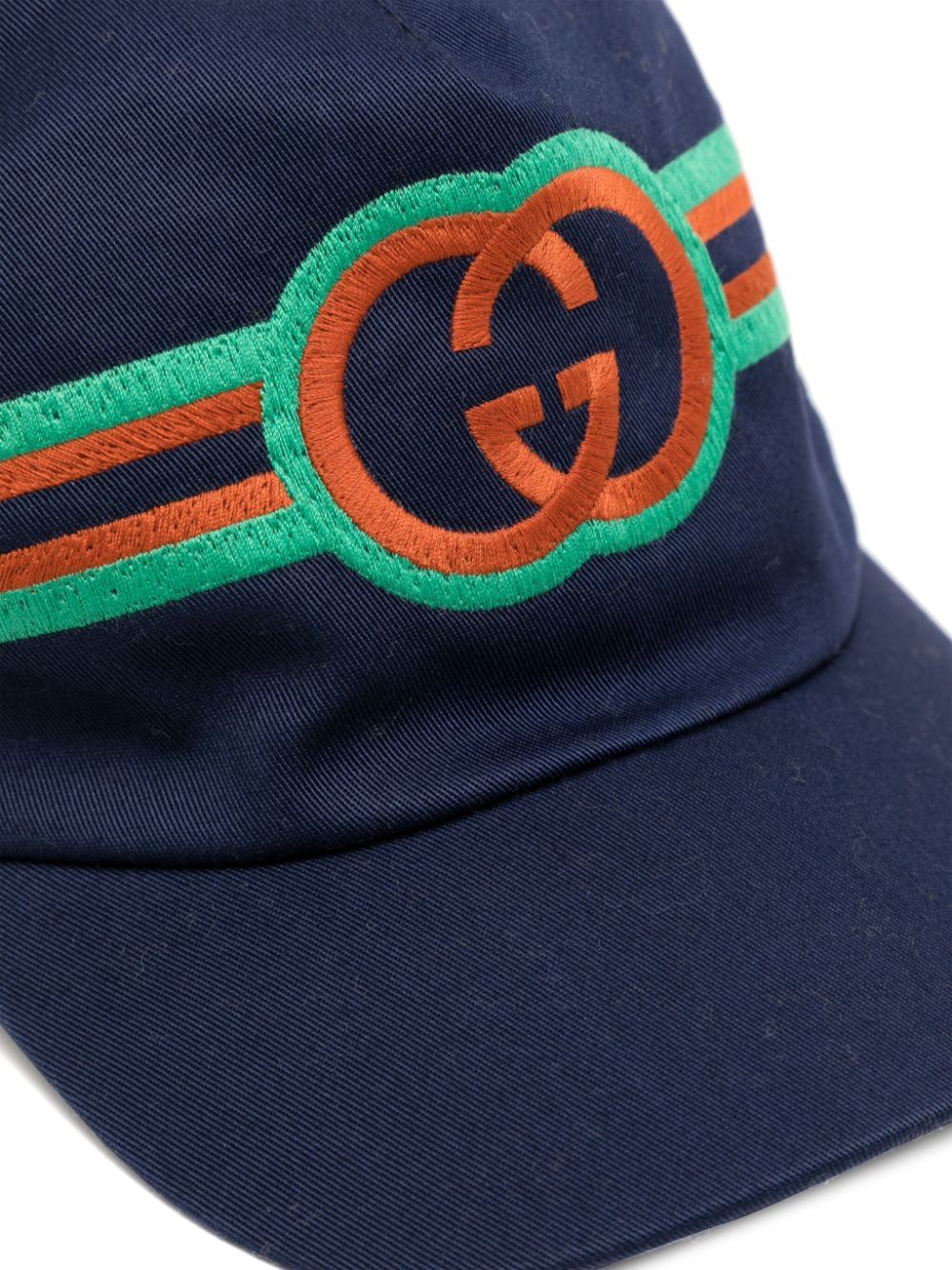 Gucci Kids Interlocking G cotton baseball cap - Blue