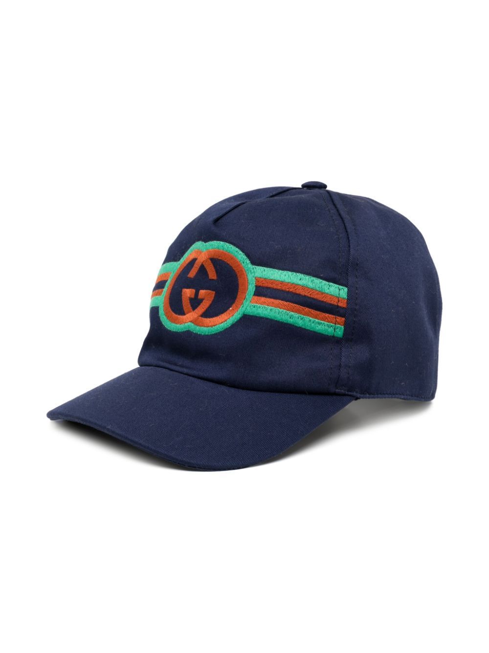 Gucci Kids Interlocking G cotton baseball cap - Blue