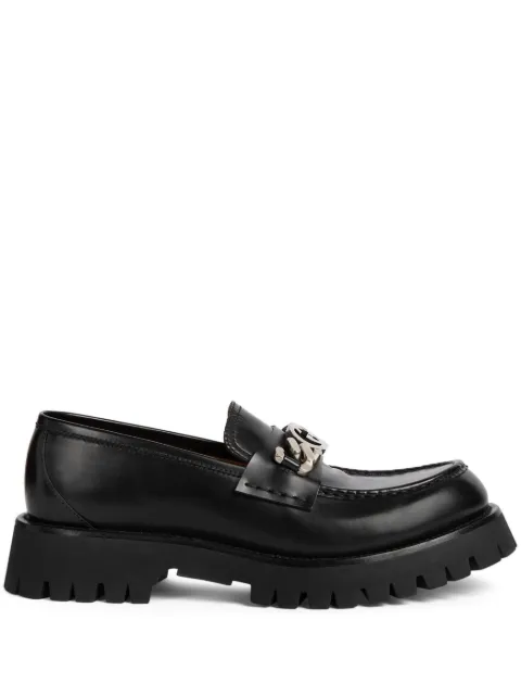 Gucci Interlocking G logo leather loafers