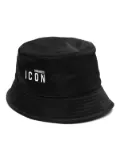 DSQUARED2 logo-print bucket hat - Black