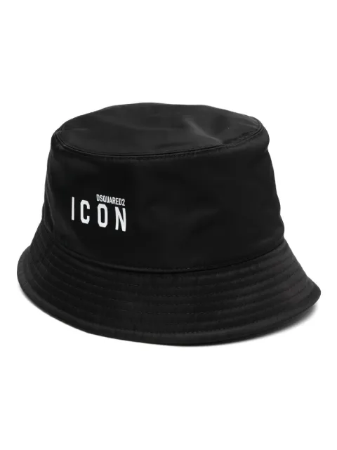 DSQUARED2 logo-print bucket hat