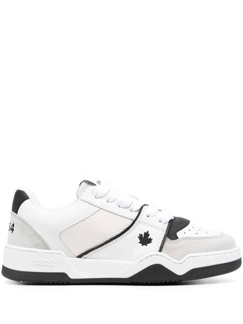 Dsquared2 Panelled Lace-up Sneakers In White