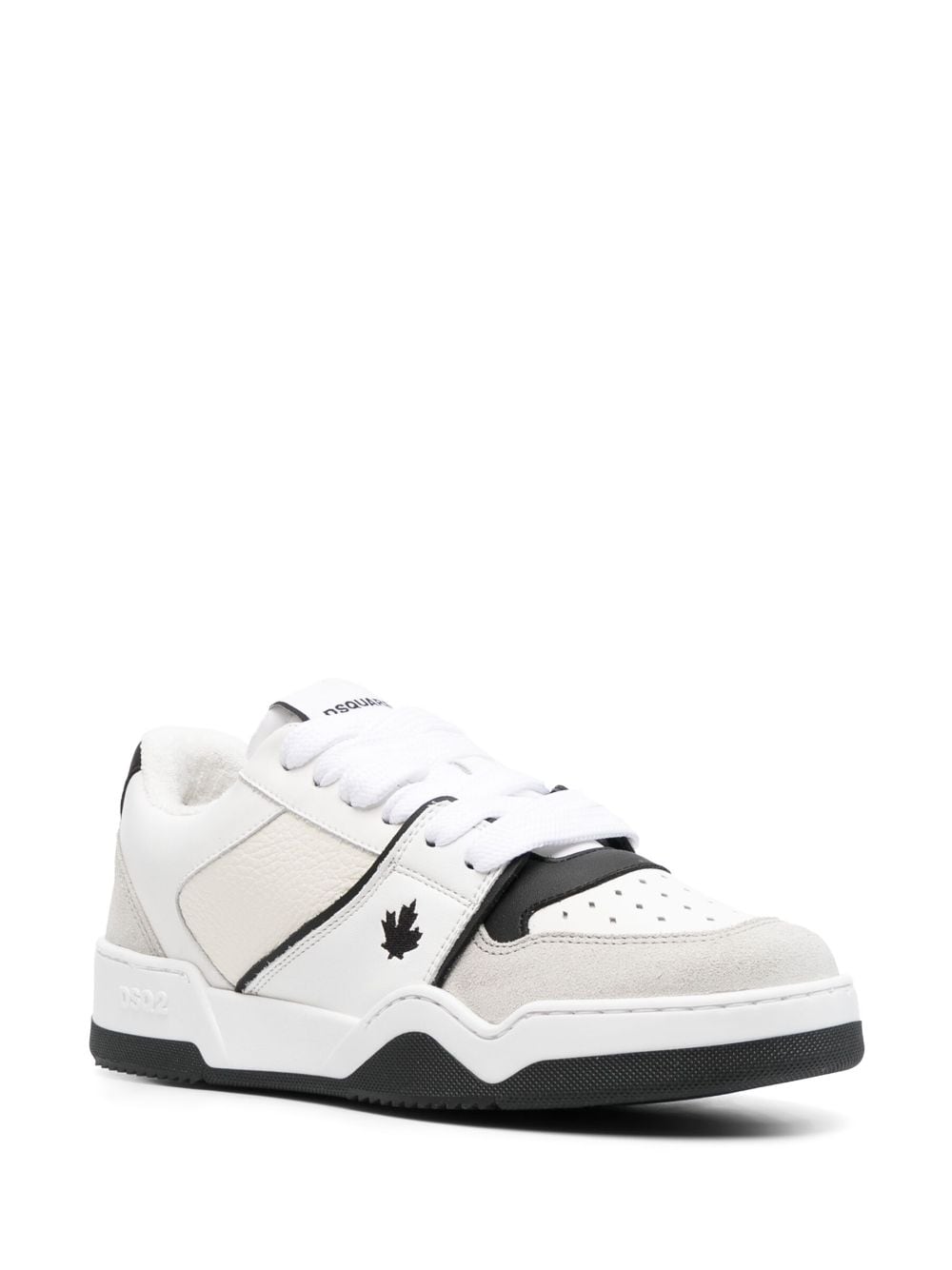 Shop Dsquared2 Panelled Lace-up Sneakers In White