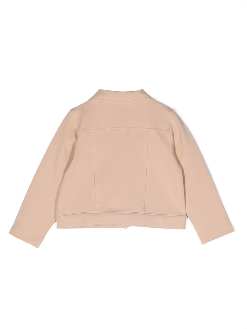 LIU JO embroidered-logo stretch-cotton jacket - Beige