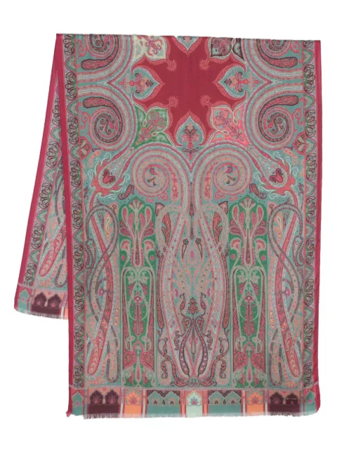 ETRO graphic-print cashmere-silk scarf