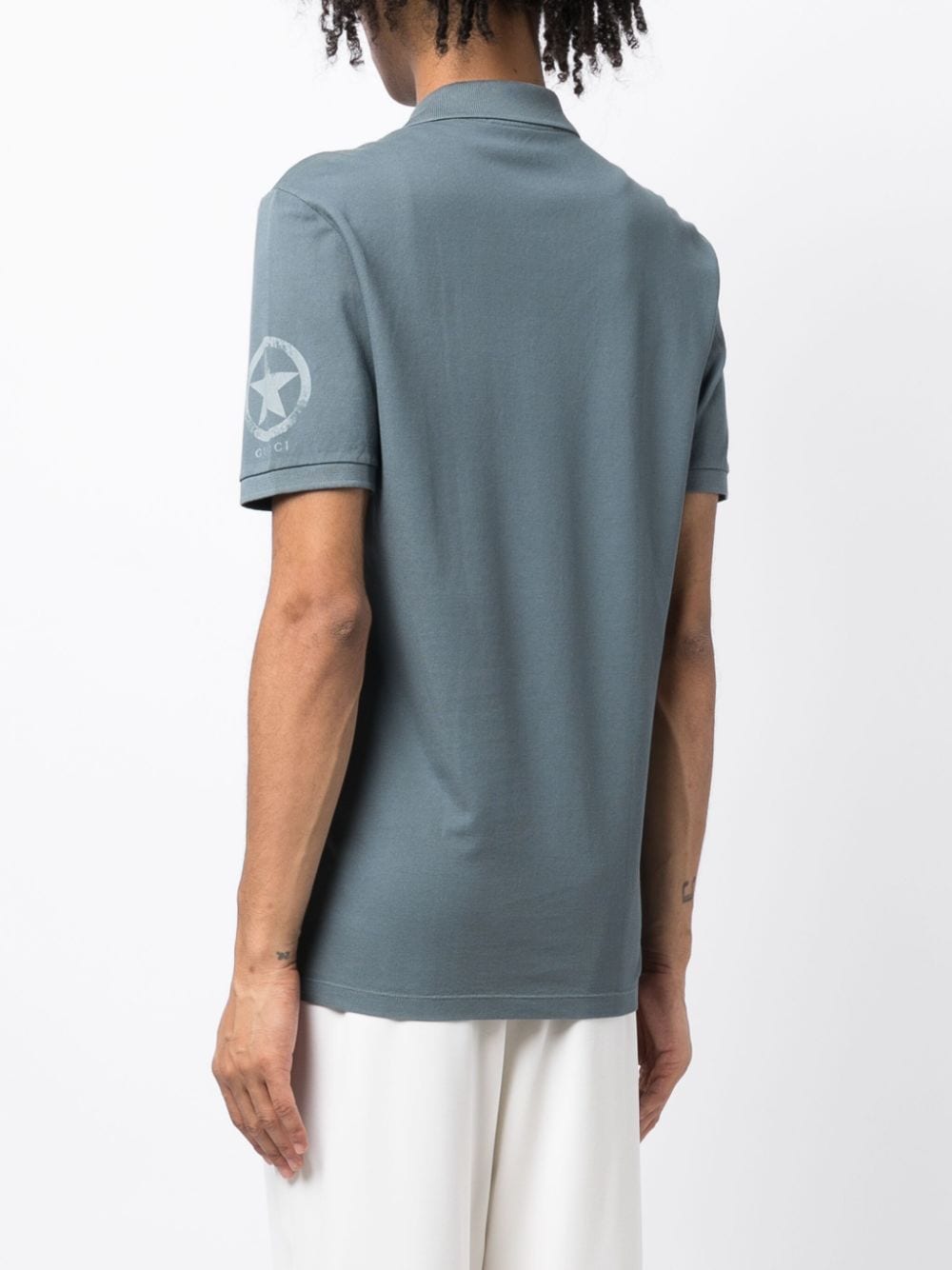 Gucci Poloshirt met logoprint Blauw