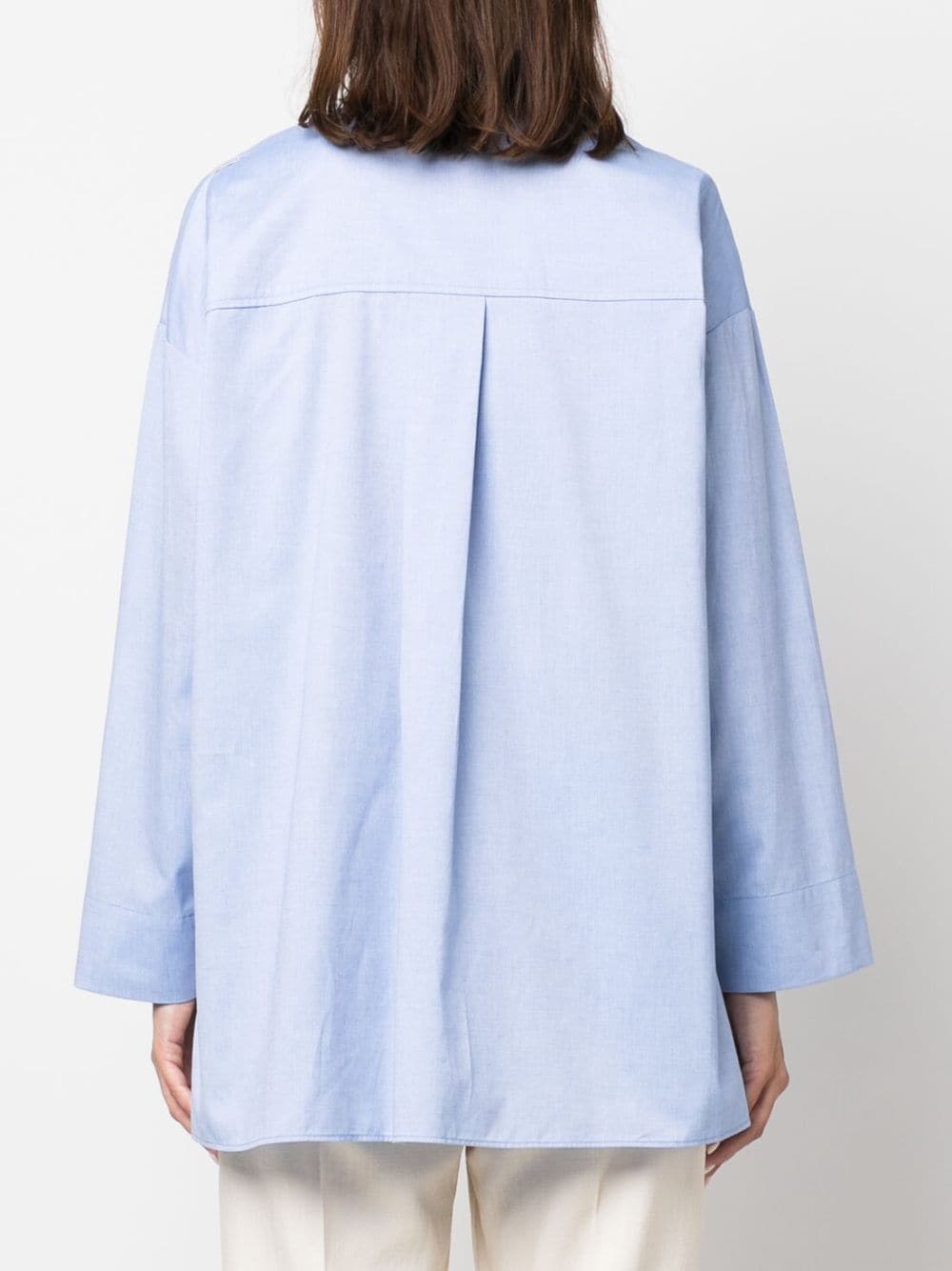 Shop 's Max Mara Long-sleeve Cotton Shirt In Blue