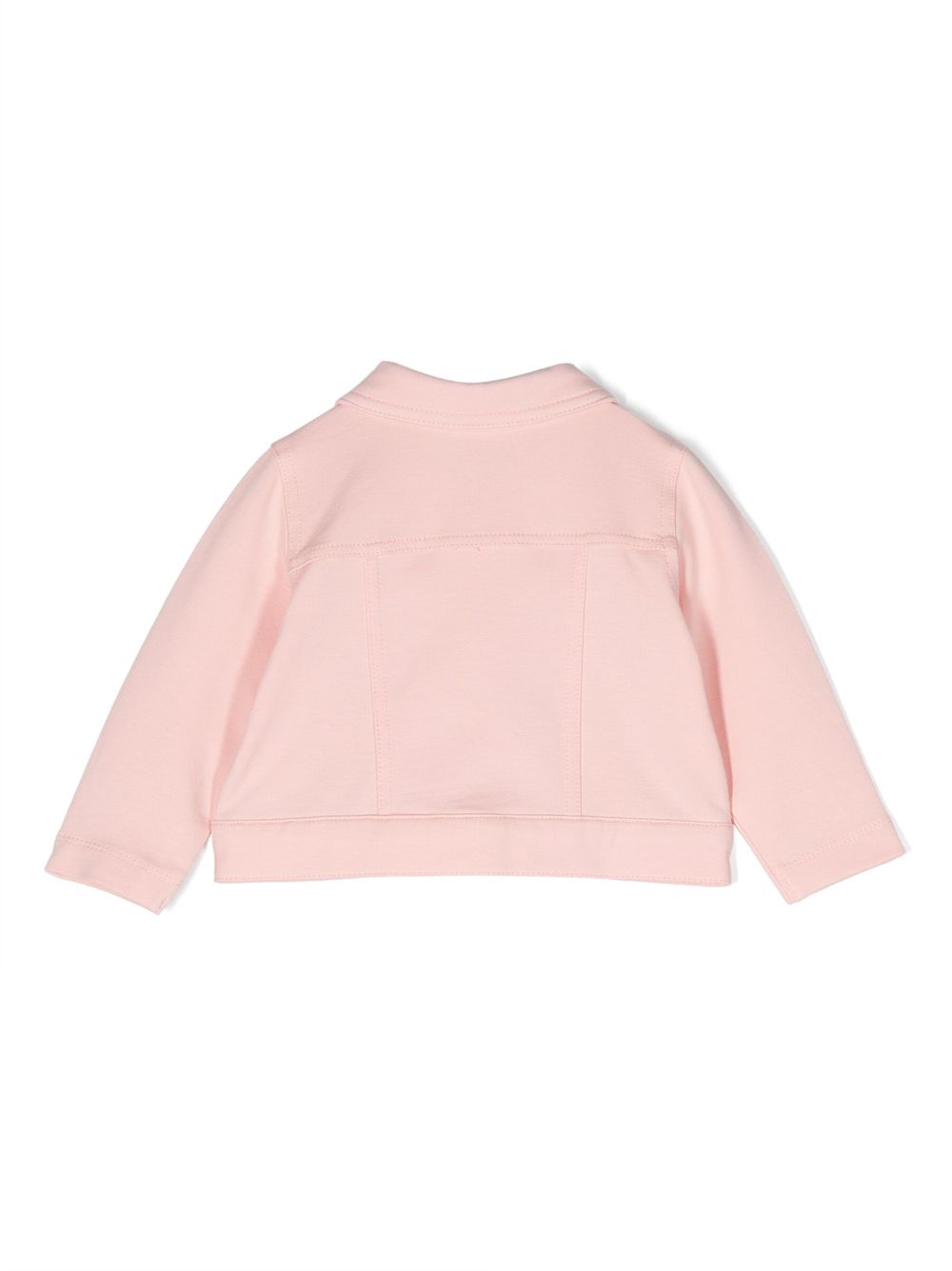 LIU JO embroidered-logo stretch-cotton jacket - Roze