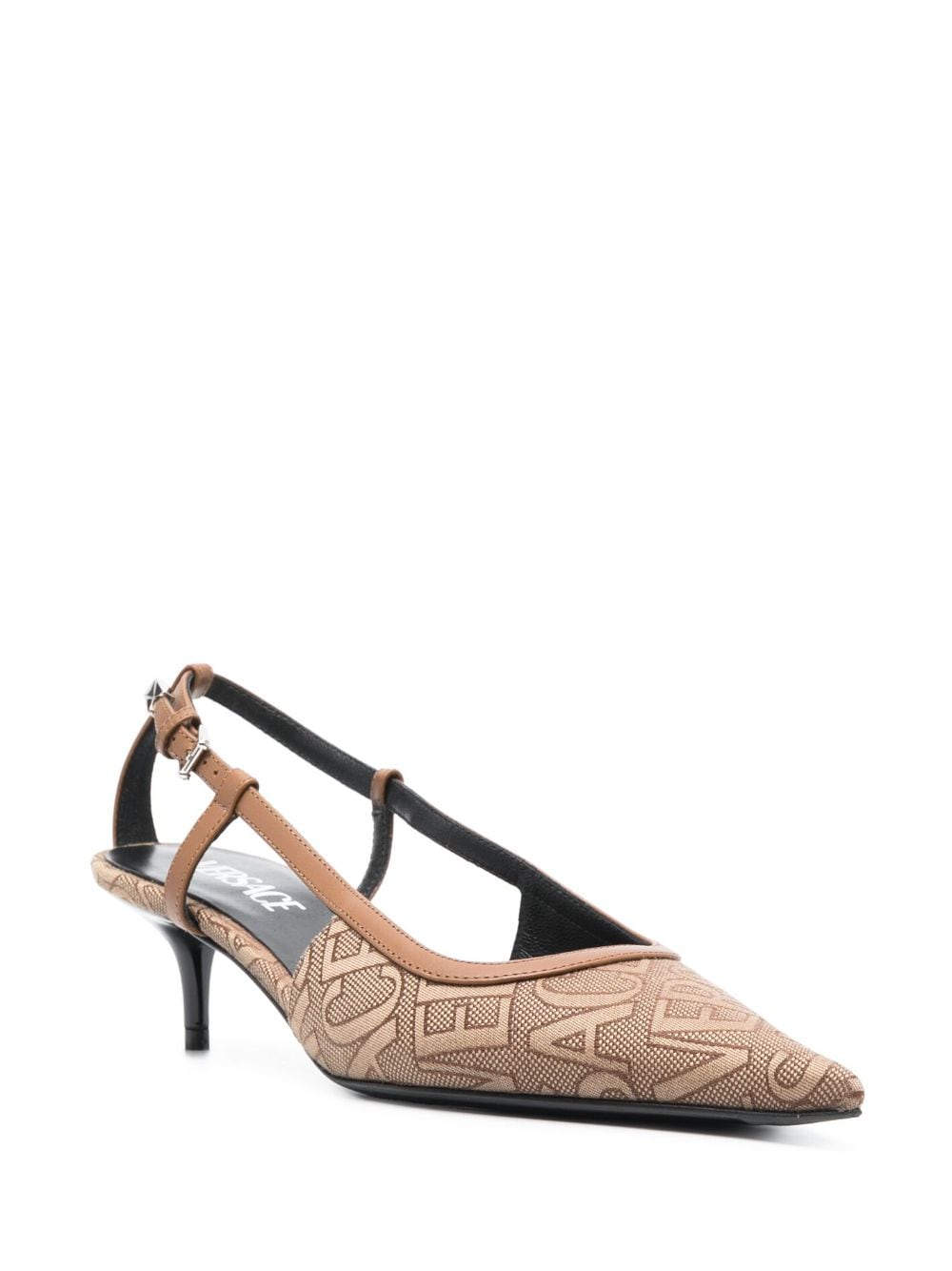 Image 2 of Versace Allover-jacquard 65mm pumps