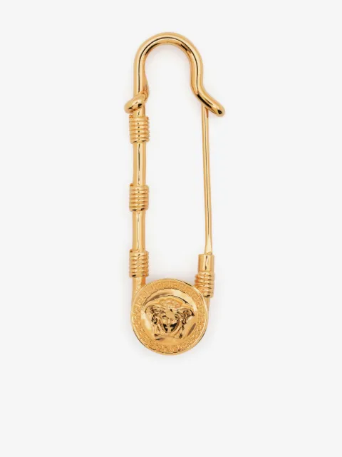Versace safety pin brooch