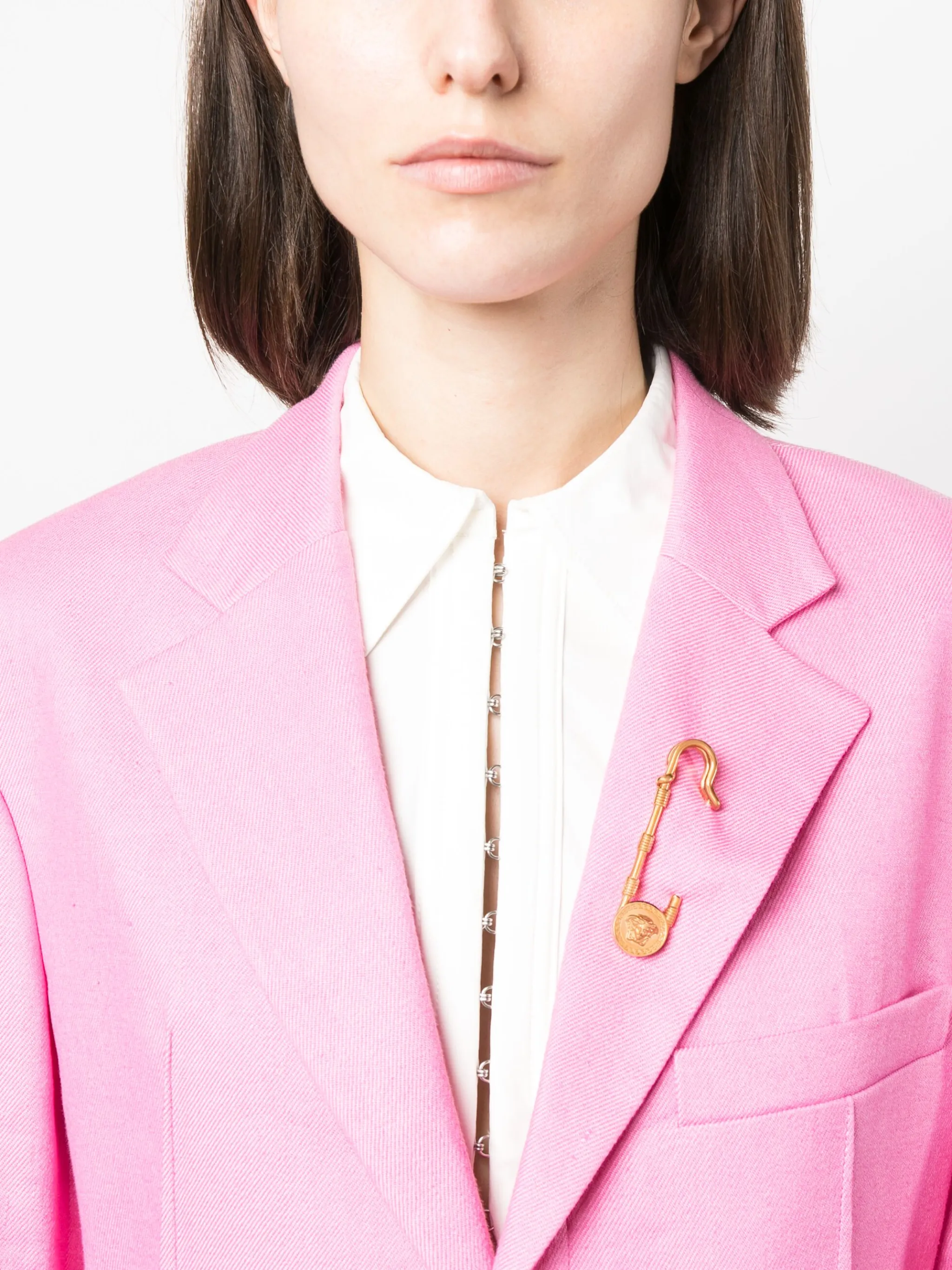 Versace Safety-Pin Medusa brooch