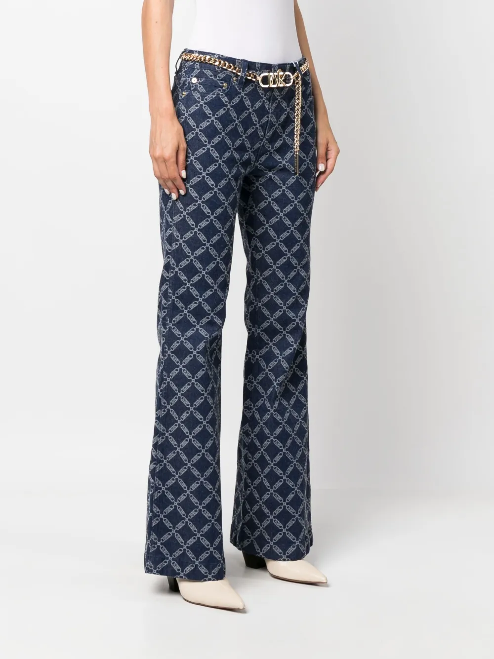 Michael Michael Kors monogram-pattern Flared Jeans - Farfetch 